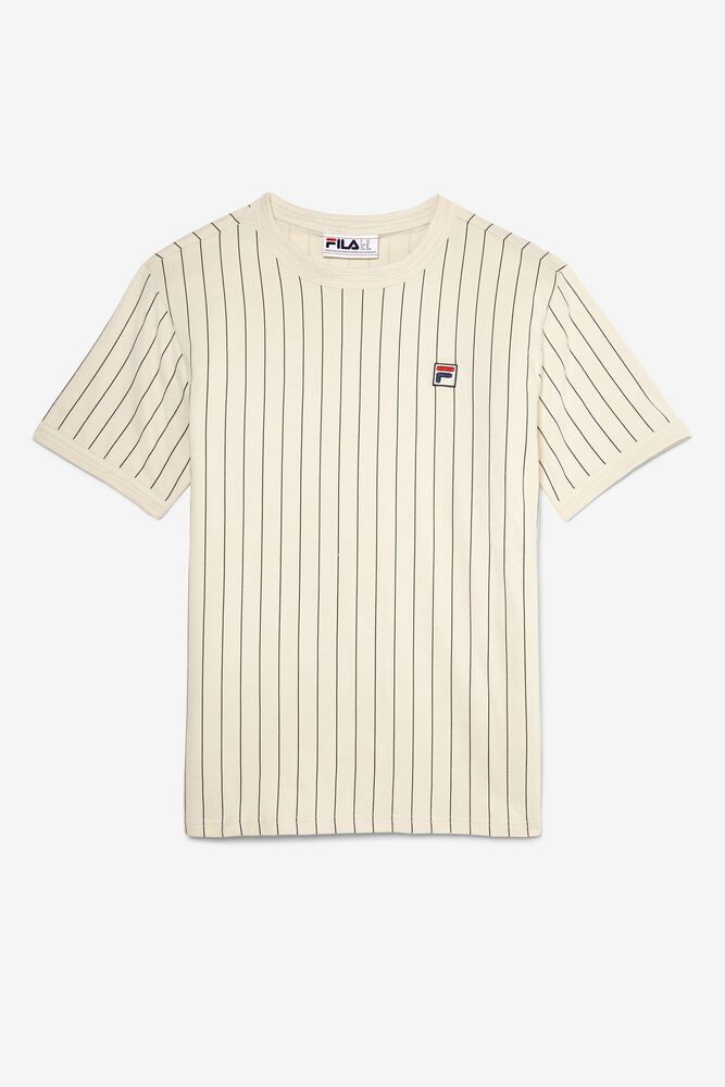 Fila T-Shirt Mens Beige - Guillo - Philippines 8152439-AJ